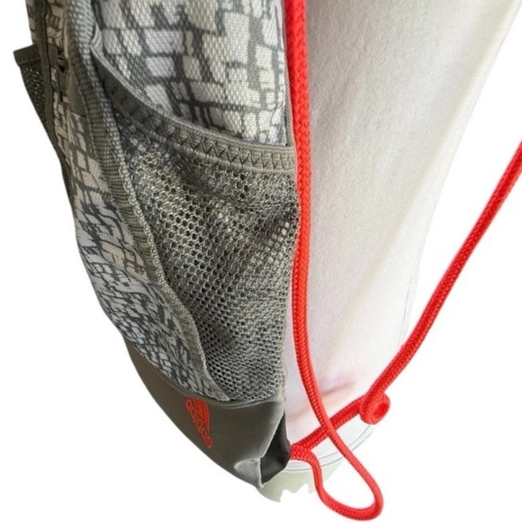 Adidas Alliance II Sackpack 3 Stripe Neon Pink/Gray/Silver String Backpack - Picture 5 of 11